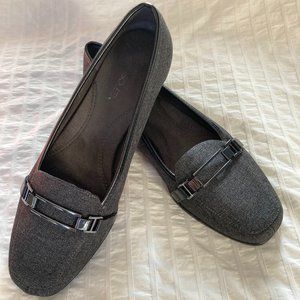 Aerosoles Assurance Square-Toe Dark Gray Loafer Size 9.5